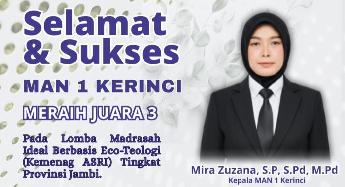 Alhamdulillah, MAN 1 Kerinci Raih Juara 3 Ekoteologi Tingkat Provinsi Alhamdulillah, MAN 1 Kerinci Raih Juara 3 Ekoteologi Tingkat Provinsi