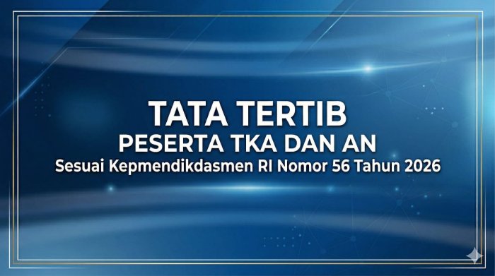 Tata Tertib Peserta TKA dan AN Sesuai Kepmendikdasmen RI Nomor 56 Tahun 2026