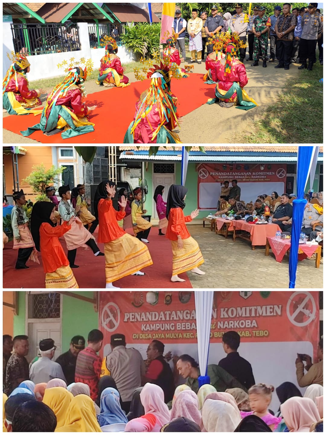 Launching Kampung Bebas Narkoba di Desa Jaya Mulya, Siswa MIN 4 Tebo Sambut Rombongan Pejabat Tebo dengan Tari Sekapur Sirih Launching Kampung Bebas Narkoba di Desa Jaya Mulya, Siswa MIN 4 Tebo Sambut Rombongan Pejabat Tebo dengan Tari Sekapur Sirih