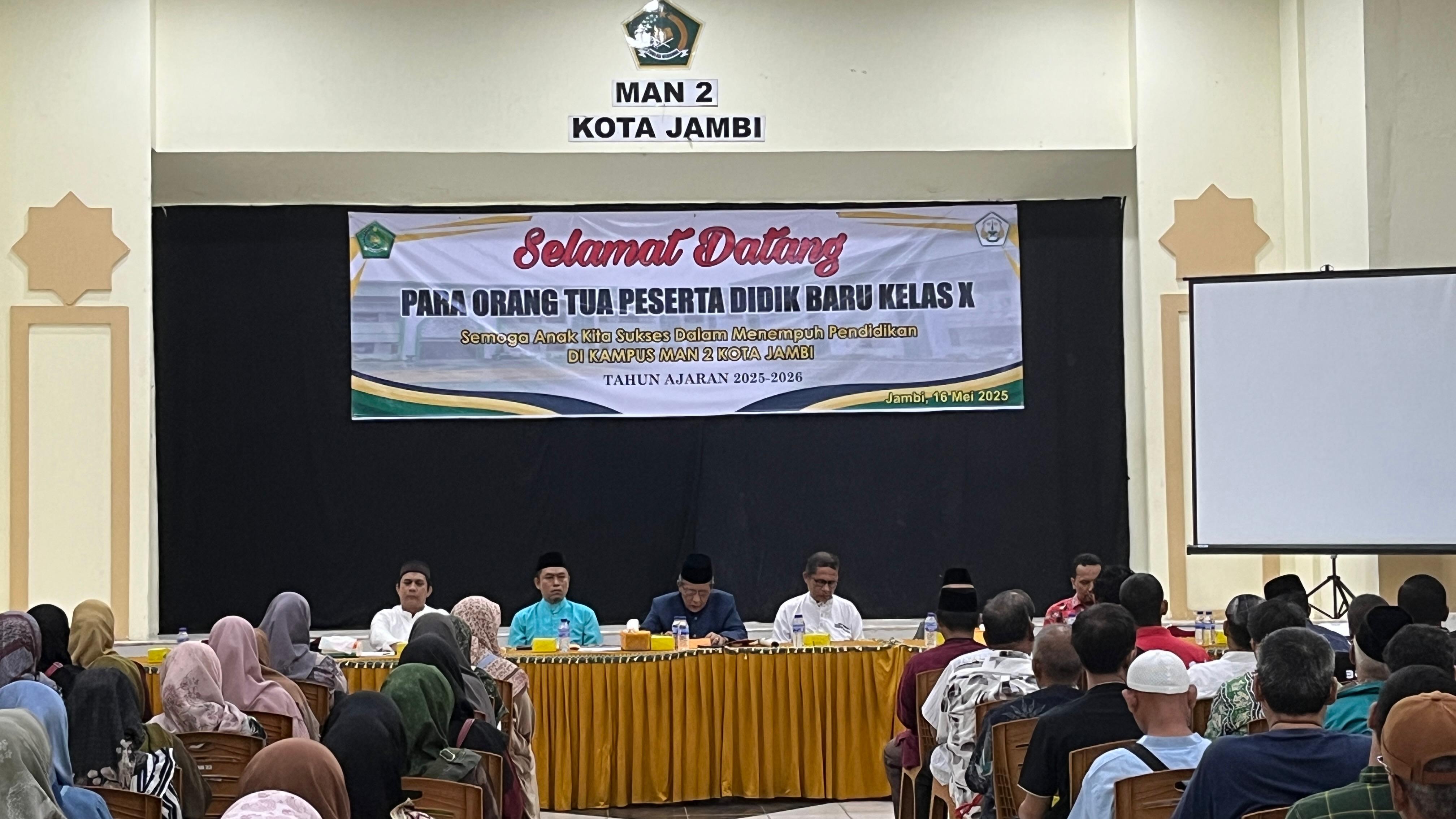 Wujudkan Kolaborasi Pendidikan, MAN 2 Kota Jambi Gelar Pertemuan Orang Tua Peserta Didik Baru Bersama Komite dan Madrasah Wujudkan Kolaborasi Pendidikan, MAN 2 Kota Jambi Gelar Pertemuan Orang Tua Peserta Didik Baru Bersama Komite dan Madrasah
