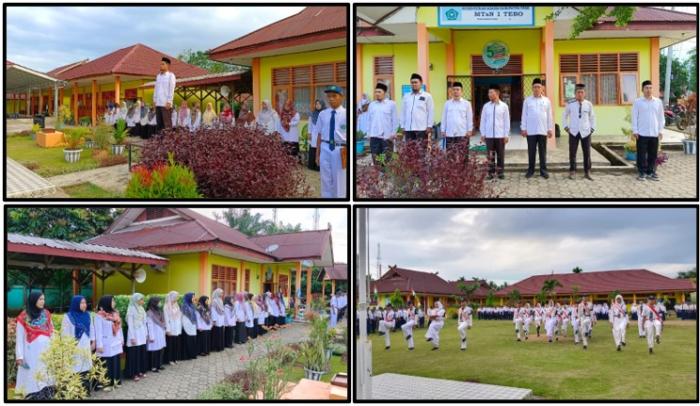 MTs N 1 TEBO ADAKAN UPACARA PERDANA USAI LIBUR SEMESTER MTs N 1 TEBO ADAKAN UPACARA PERDANA USAI LIBUR SEMESTER