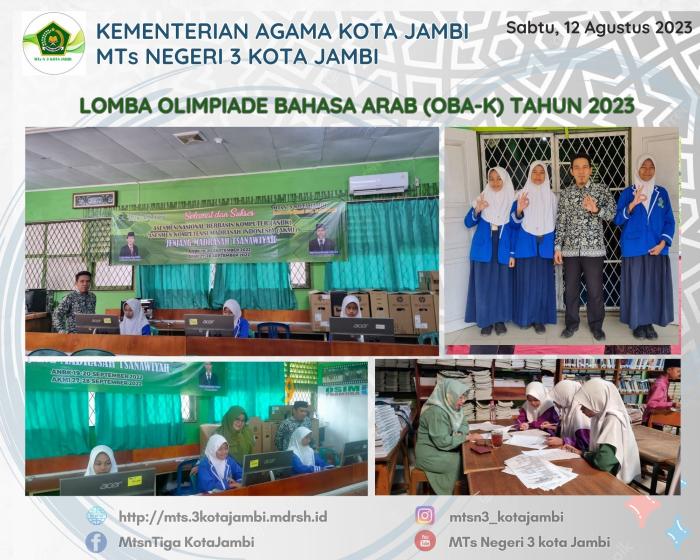 **OLIMPIADE BAHASA ARAB KAB/KOTA (OBA-6 TAHUN 2023)†**OLIMPIADE BAHASA ARAB KAB/KOTA (OBA-6 TAHUN 2023)â€