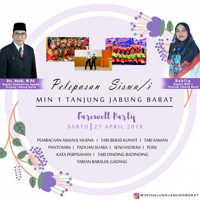 Rangkaian penampilan karya seni di acara pelepasan siswa/i kelas VI MIN 1 Tanjung Jabung Barat
