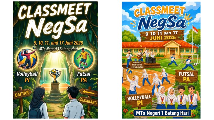 Pesta Olahraga Antarkelas Dimulai! Classmeet NegSa Siap Guncang Lapangan Hijau MTsN 1 Batang Hari