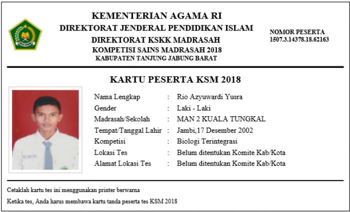 HASIL KSM TINGKAT PROVINSI JAMBI HASIL KSM TINGKAT PROVINSI JAMBI