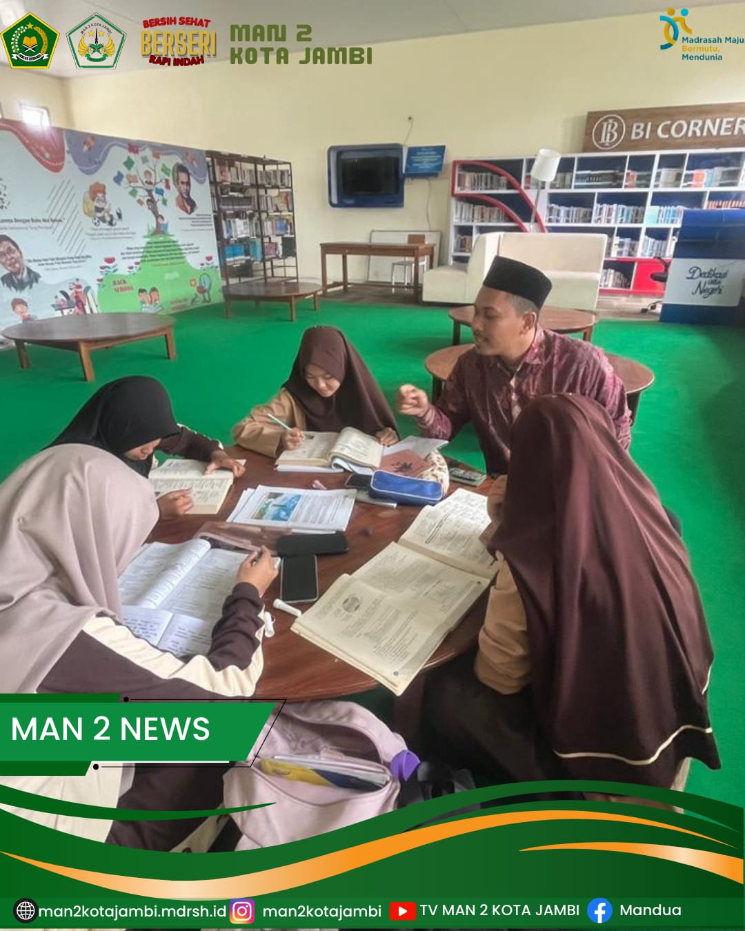 Abdul Muis Gembleng Siswa MAN 2 Kota Jambi Hadapi Olimpiade Geografi di Nurul Ilmi