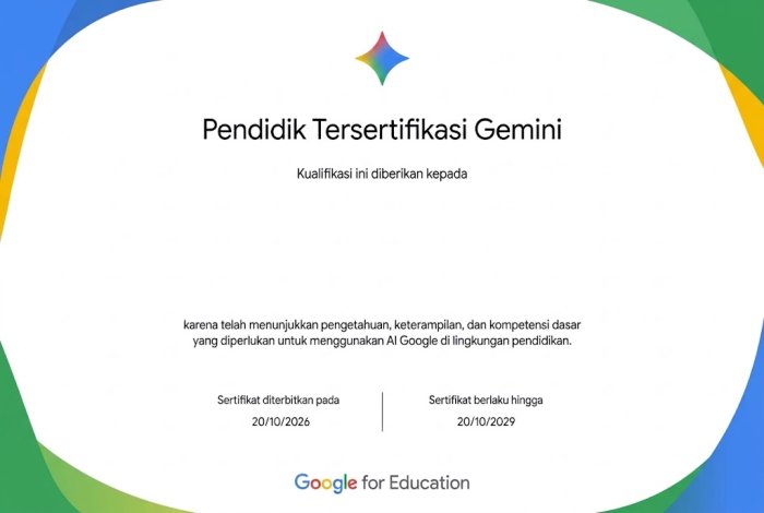 GTK MTsN 4 Batang Hari Raih Apresiasi melalui Sertifikasi Gemini AI dari Google for Education GTK MTsN 4 Batang Hari Raih Apresiasi melalui Sertifikasi Gemini AI dari Google for Education
