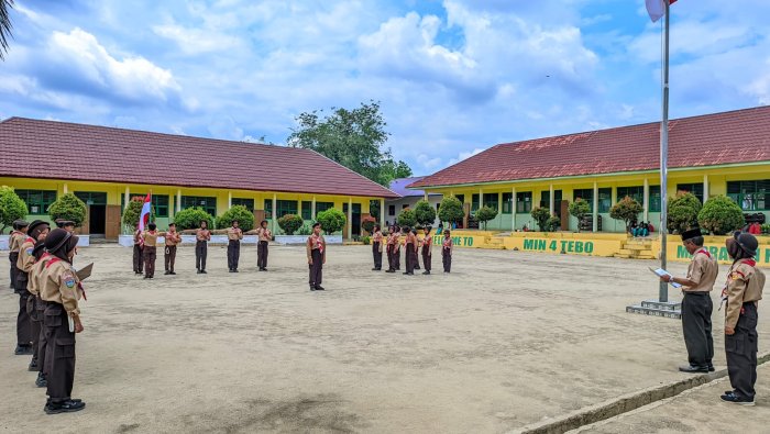Mencium Merah Putih: Pelantikan Penggalang Ramu dan Terap MIN 4 Tebo Berlangsung Khidmat