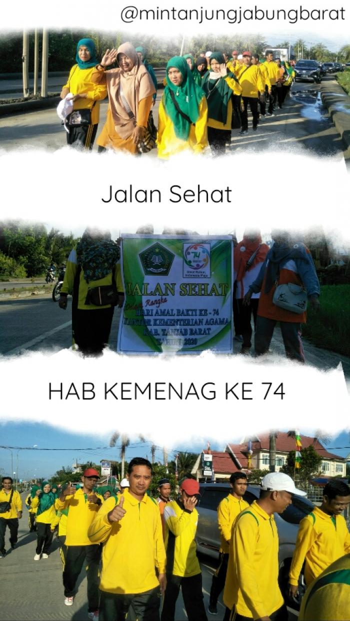 Jalan Sehat bersama Keluarga Besar Kemenag Tanjabbarat dalam rangka HAB ke 74 Jalan Sehat bersama Keluarga Besar Kemenag Tanjabbarat dalam rangka HAB ke 74
