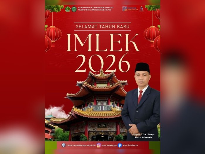 Sambut Tahun Baru Imlek 2026, MTsN 2 Bungo Suarakan Semangat Keberagaman