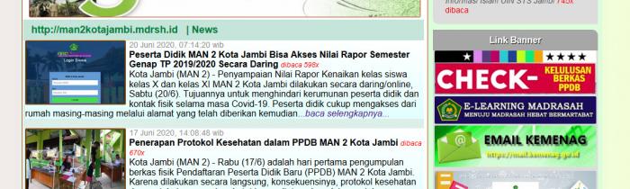 Pengumuman Seleksi Berkas PPDB MAN 2 Kota Jambi Pengumuman Seleksi Berkas PPDB MAN 2 Kota Jambi