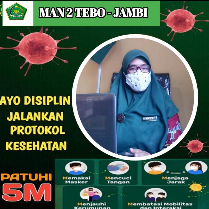 Kepala MAN 2 Tebo Sosialisasikan Gerakan Protokes 5M