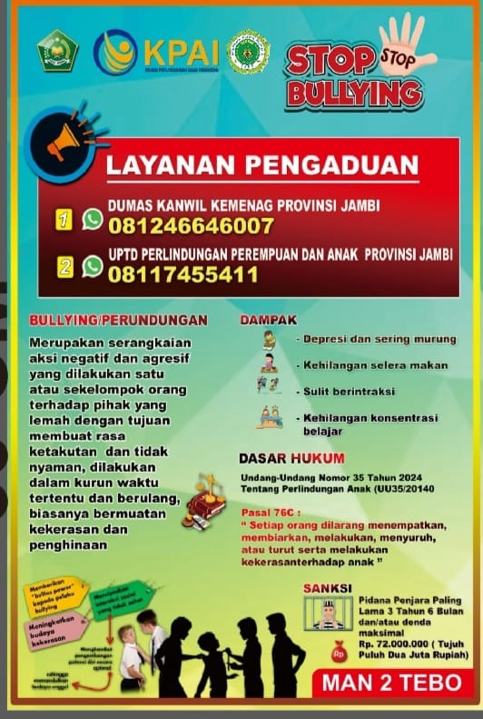 STOP BULLYING…! BK MAN 2 TEBO GELAR SOSIALISASI ANTI BULLYING STOP BULLYING…! BK MAN 2 TEBO GELAR SOSIALISASI ANTI BULLYING