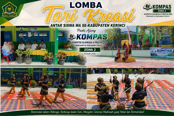 MAN 1 Kerinci Meriahkan KOMPAS Madrasah Zona 2 melalui Lomba Tari Kreasi MAN 1 Kerinci Meriahkan KOMPAS Madrasah Zona 2 melalui Lomba Tari Kreasi