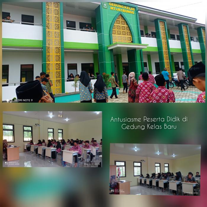 Menengok Antusiasme Peserta Didik di Gedung Kelas Baru MTsN 1 Bungo