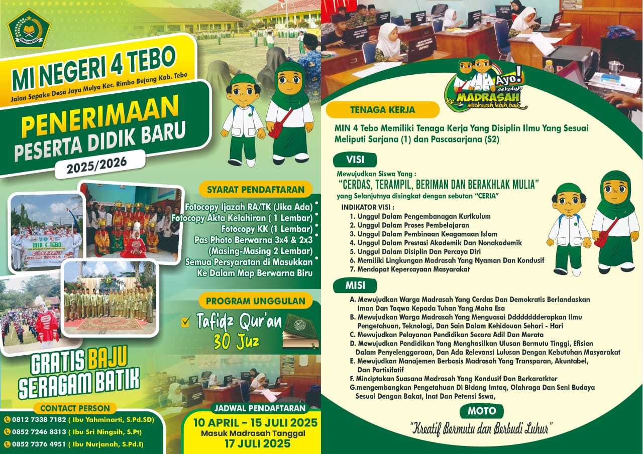 MIN 4 Tebo Mulai Sosialisasi PPDB ke TK/RA Sekitar