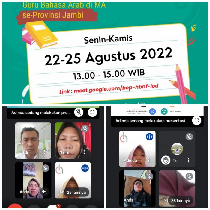 Guru Bahasa Arab MAN 2 Tebo Mengikuti  Pelatihan dan Pemanfaatan Platform Alef