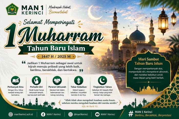 MAN 1 Kerinci Maknai Tahun Baru Islam 1 Muharram dengan Semangat Hijrah dan Kebersamaan