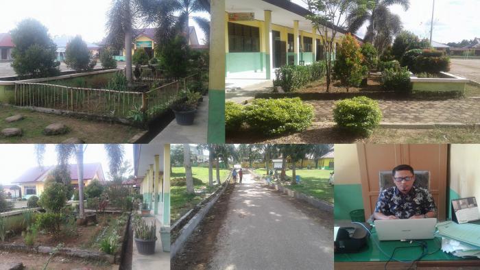 PERINDAH  LINGKUNGAN MADRASAH, MAN 2  TEBO TERUS BERUPAYA  MENATA TAMAN.