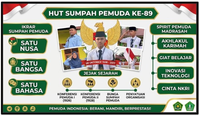 MTsN 1 Tebo Khidmat Gelar Upacara Peringatan Hari Sumpah Pemuda Ke-98