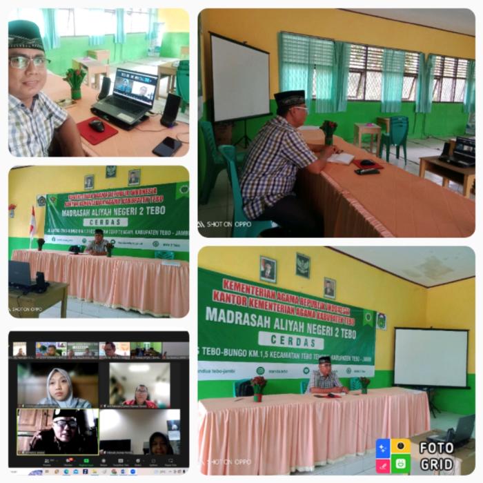 Tim Humas MAN 2 Tebo mengikuti BRONIS (Brotherhood Pendidikan Islam) melalui zoom  meeting