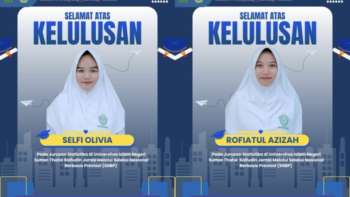 Dua Siswi MAN 1 Tanjung Jabung Timur Lulus SNBP 2026 Dua Siswi MAN 1 Tanjung Jabung Timur Lulus SNBP 2026