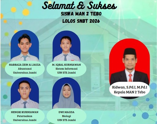 Membanggakan! 4 Siswa MAN 2 Tebo Sukses Tembus PTN Favorit Lewat Jalur SNBT