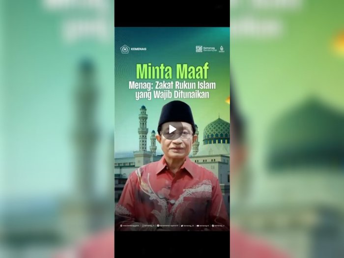 Menteri Agama Nasaruddin Umar Mohon Maaf, Tegaskan Zakat Tetap Rukun Islam yang Wajib