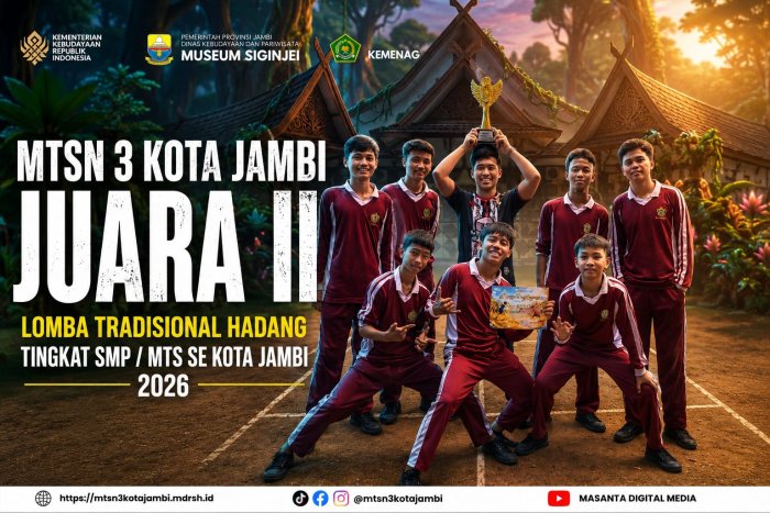 Banggakan Madrasah, Tim Hadang MTsN 3 Kota Jambi Raih Juara II Tingkat Kota Jambi