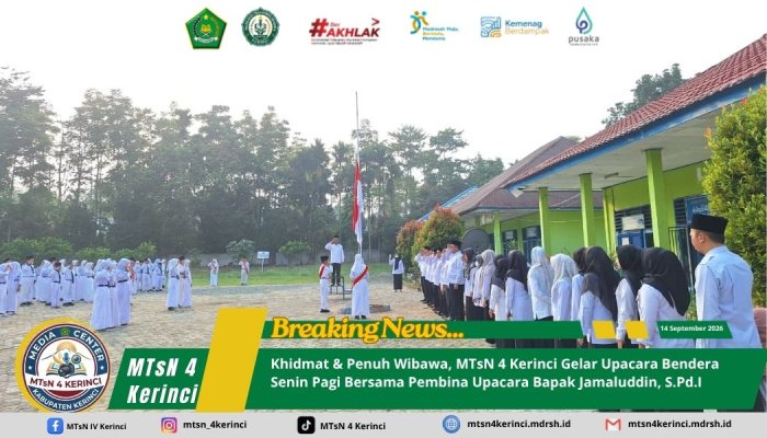 Khidmat & Penuh Wibawa, MTsN 4 Kerinci Gelar Upacara Bendera Senin Pagi Bersama Pembina Upacara Bapak Jamaluddin, S.Pd.I Khidmat & Penuh Wibawa, MTsN 4 Kerinci Gelar Upacara Bendera Senin Pagi Bersama Pembina Upacara Bapak Jamaluddin, S.Pd.I