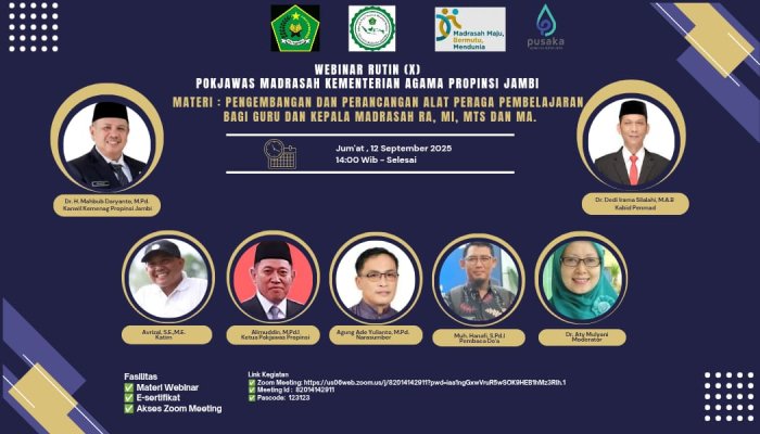 Guru dan Kepala MIN 4 Tebo Ikuti Webinar Alat Peraga Pembelajaran