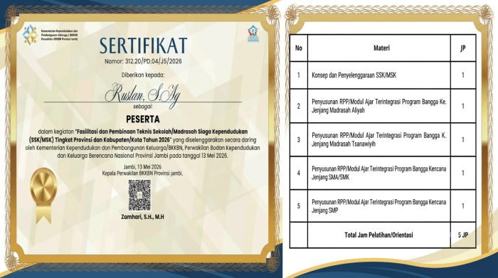 Berhasil mendapatkan sertifikat