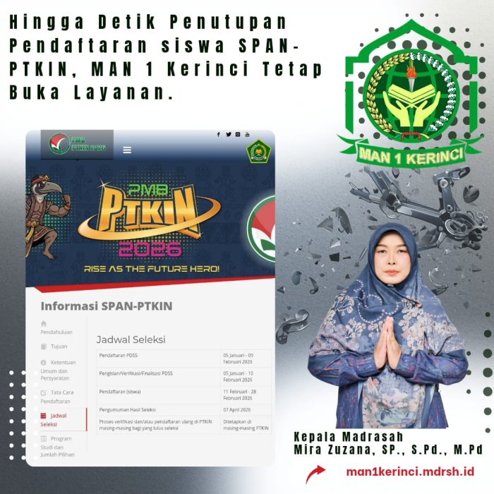 MAN 1 Kerinci Maksimalkan Layanan Pendaftaran SPAN-PTKIN MAN 1 Kerinci Maksimalkan Layanan Pendaftaran SPAN-PTKIN