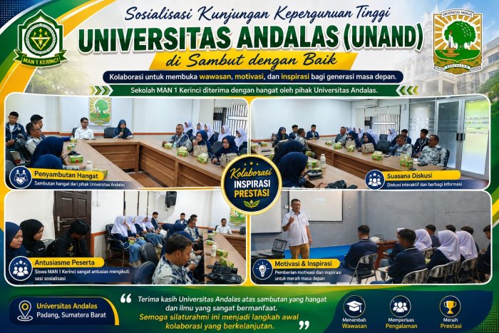 Tour the Campus, MAN 1 Kerinci Gali Strategi Masuk Universitas Andalas Tour the Campus, MAN 1 Kerinci Gali Strategi Masuk Universitas Andalas