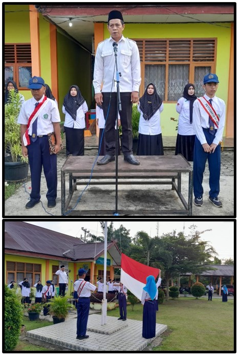 RUTIN MTsN 1 TEBO UPACARA BENDERA, INI PESAN PEMBINA UPACARA