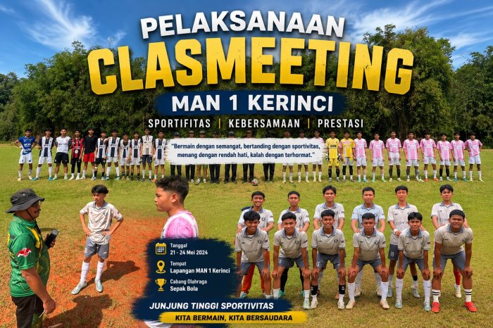 MAN 1 Kerinci Siapkan Classmeeting Meriah, GTK Diajak Berpartisipasi dalam Berbagai Perlombaan