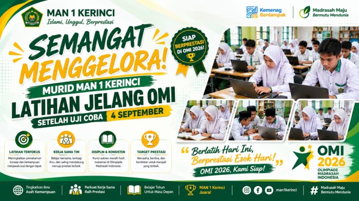 Semangat menggelora ! Murid MAN 1 Kerinci latihan jelang OMI setelah uji coba 4 september