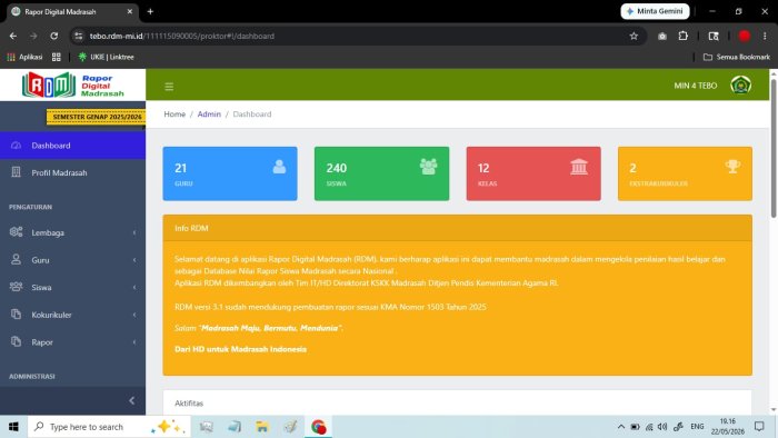 RDM MIN 4 Tebo Migrasi ke Hosting Kanwil, Proses Backup dan Restore Lancar RDM MIN 4 Tebo Migrasi ke Hosting Kanwil, Proses Backup dan Restore Lancar