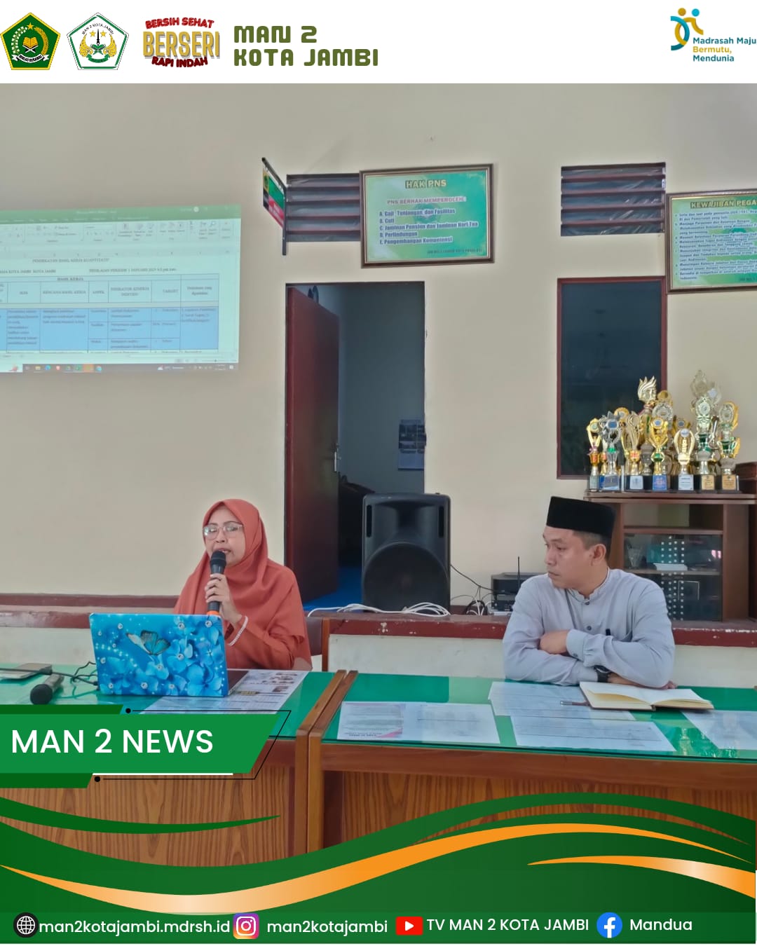 MAN 2 Kota Jambi Gelar Pengisian Perjanjian Kinerja 2025 dalam Aplikasi E-KIN