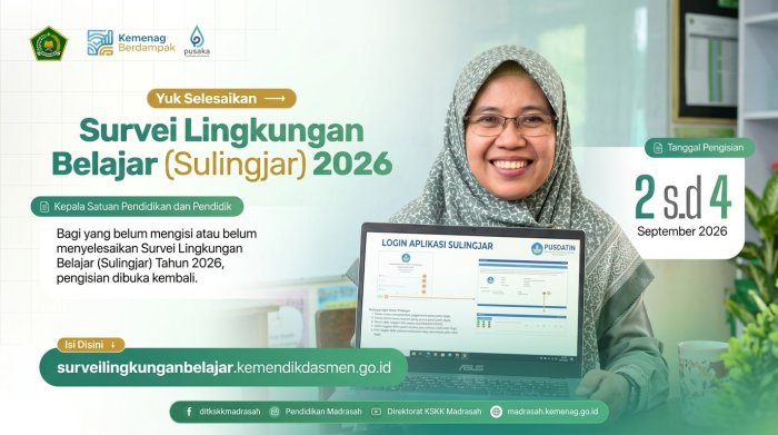 Kepala MTsN 2 Bungo Instruksikan Seluruh Pendidik MTsN 2 Bungo Tuntaskan Survei Lingkungan Belajar (Sulingjar) 2026