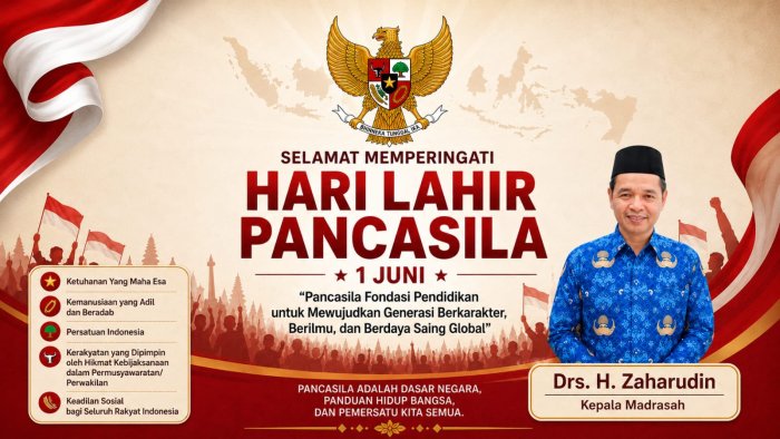 MTsN 2 Bungo Tegaskan Komitmen Pancasila di Hari Lahir 2026 MTsN 2 Bungo Tegaskan Komitmen Pancasila di Hari Lahir 2026