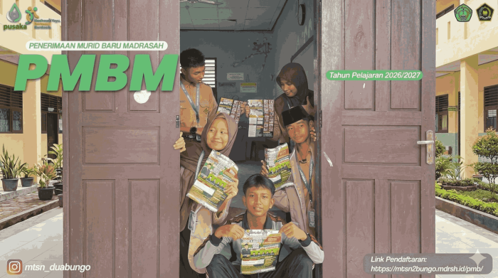 Kreatif dan Antusias! Siswa MTsN 2 Bungo Gencarkan Sosialisasi PMBM 2026/2027 Lewat Brosur
