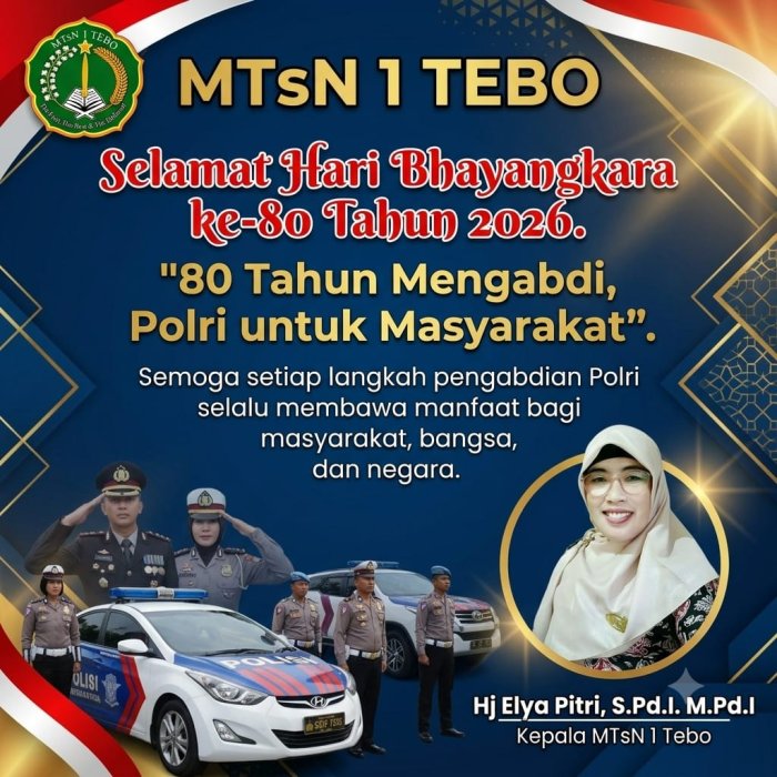MTsN 1 Tebo Dukung Peringatan Hari Bhayangkara ke-80