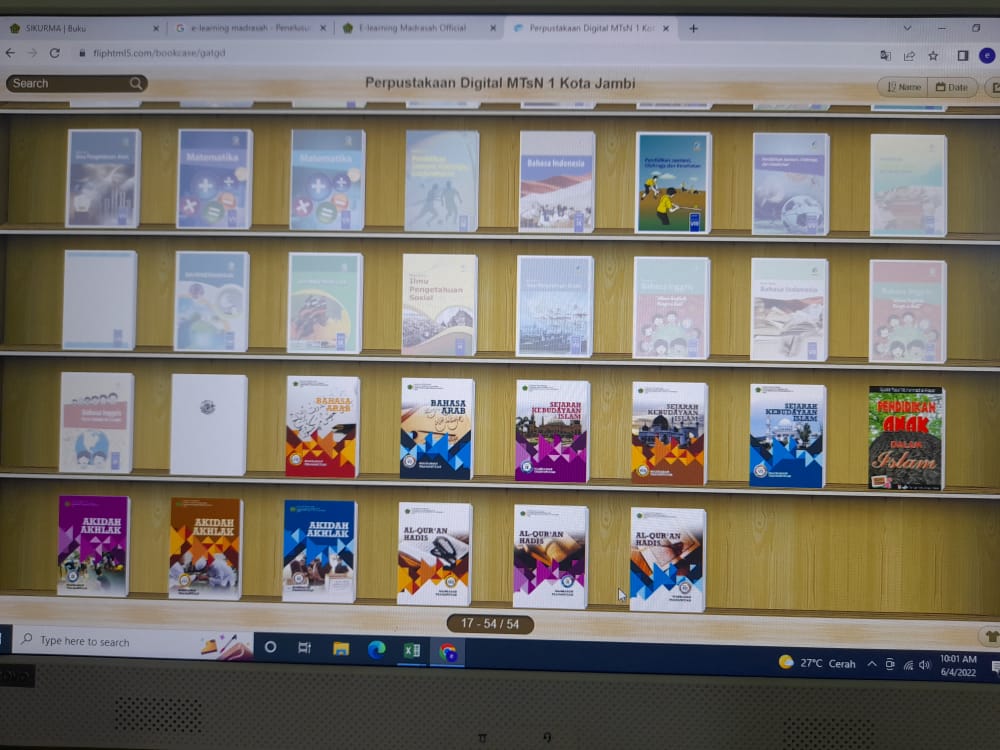 Tingkatkan Minat Baca, Pustaka Digital MTs Negeri 1 Kota Jambi Lengkapi Bahan Bacaan Tingkatkan Minat Baca, Pustaka Digital MTs Negeri 1 Kota Jambi Lengkapi Bahan Bacaan