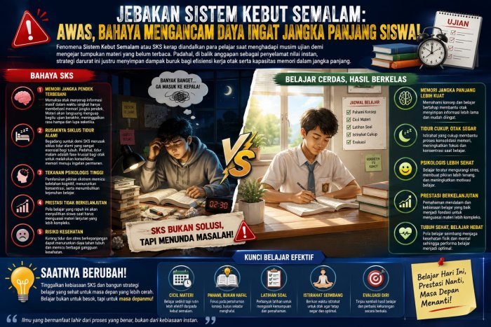 Jebakan Sistem Kebut Semalam: Awas, Bahaya Mengancam Daya Ingat Jangka Panjang Siswa!