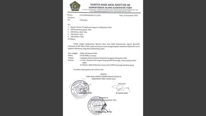 Dua Guru MIN 4 Tebo Siap Terima Satyalancana Karyasatya di Upacara HAB Kemenag