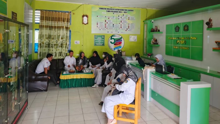 Skrining Pemeriksaan dan tindak lanjut hasil skrining/pemeriksaan Kesehatan pada Anak Usia Sekolah termasuk remaja oleh Puskesmas Hiang di MAN 1 Kerinci Berjalan Lancar