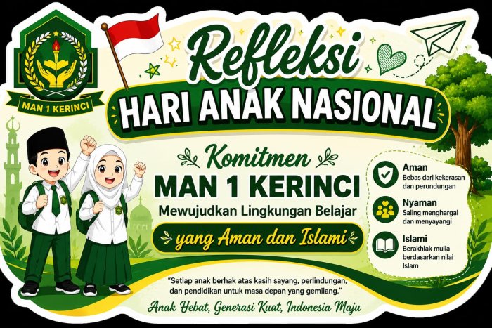 Refleksi Hari Anak Nasional: Komitmen MAN 1 Kerinci Mewujudkan Lingkungan Belajar yang Aman dan Islami Refleksi Hari Anak Nasional: Komitmen MAN 1 Kerinci Mewujudkan Lingkungan Belajar yang Aman dan Islami