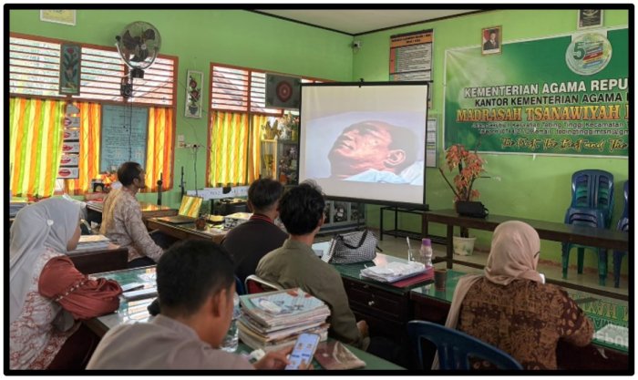 Tumbuhkan Kesadaran Sejarah dan Jiwa Nasionalisme, Majelis Guru dan Karyawan MTsN 1 Tebo Gelar Nobar Film G30S/PKI