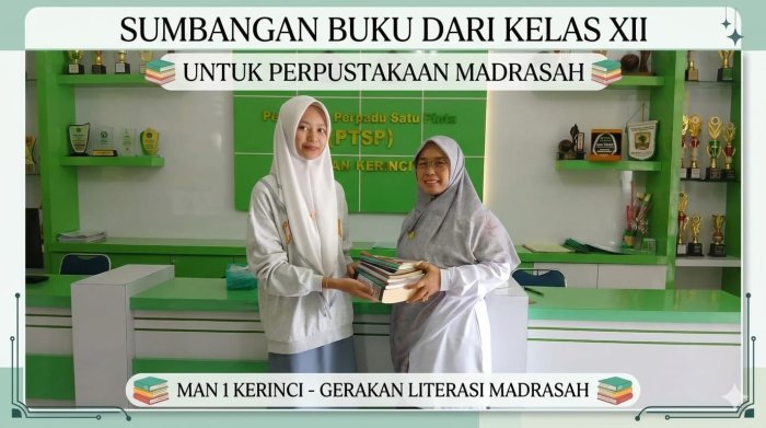 Siswa Kelas XII MAN 1 Kerinci Serahkan Sumbangan Buku untuk Perpustakaan Madrasah Siswa Kelas XII MAN 1 Kerinci Serahkan Sumbangan Buku untuk Perpustakaan Madrasah